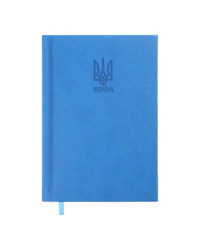 Щоденник датований «HERALDRY 2026» A6 на 336 сторінок обкладинка зі шкірзаму, світло-синій, ТМ Buromax