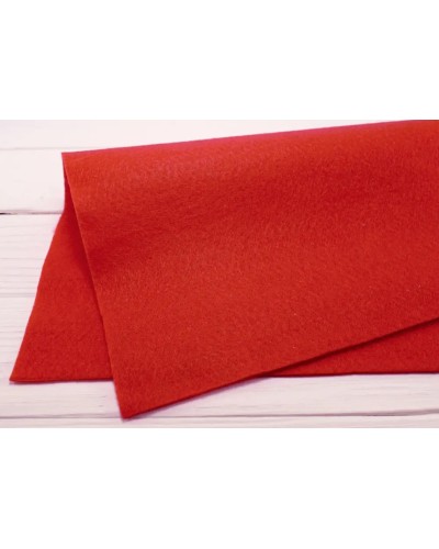 Фетр 21х30 см товщиною 1,2 мм 8 аркушів, червоний, ТМ Мандарин