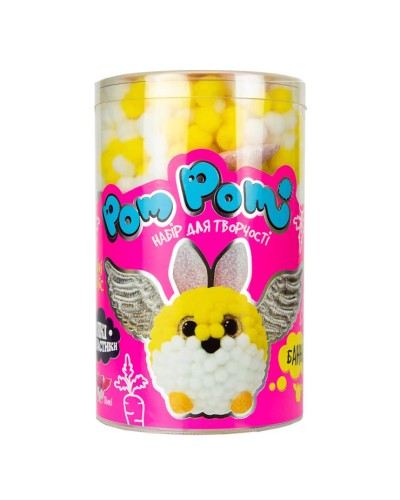 Набір для творчості «Pom pom. Банні», у колбі 16х10 см, ТМ Strateg