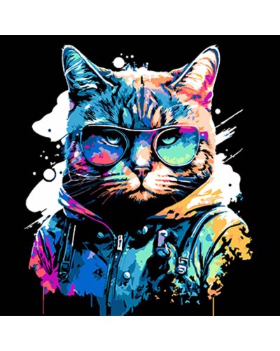 Картина за номерами «Стильний кіт» 30х30 см, ТМ Strateg