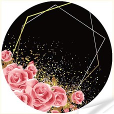 Картина за номерами на вінілі «Золота ніжність троянд» 30х30 см, ТМ Strateg