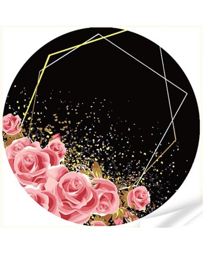 Картина за номерами на вінілі «Золота ніжність троянд» 30х30 см, ТМ Strateg