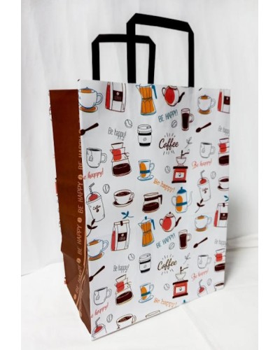 Пакет паперовий білий 25х15х34,5 см, ТМ Мандарин