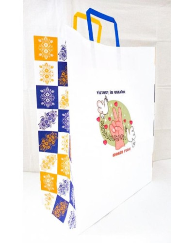 Пакет паперовий білий 32х15х42 см, ТМ Мандарин