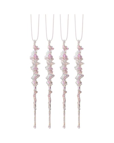 Бурульки декоративні 15 см пластикові, по 4 шт. в упаковці, ТМ Novogod'ko