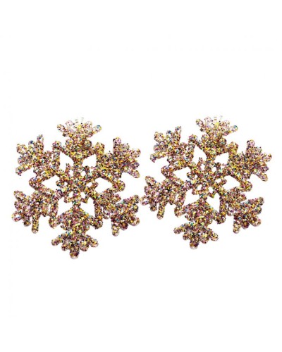 Набір підвісок декоративних «Сніжинки» 12 см пластикових різнокольорових, 2 шт в упаковці, Novogod'ko