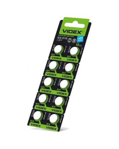 Батарейка «Videx» AG 10 (LR 1130)