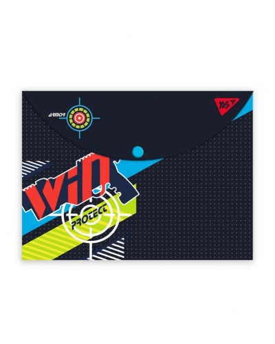 Папка-конверт «Blaster» А4 на кнопці, ТМ YES