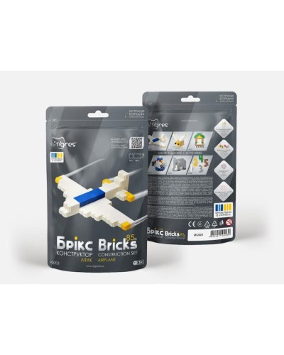 Конструктор «Брікс. Літак» на 85 елементів, ТМ Тигрес
