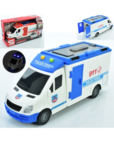 Машина 26,5 см 1:16 зі звуком та світлом, на батарейці, в асортименті, у коробці 31х11,5х17 см