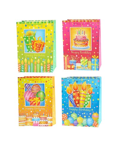 Пакет паперовий «Happy Birthday» 18x8,5x24 см, в асортименте, TM Leader