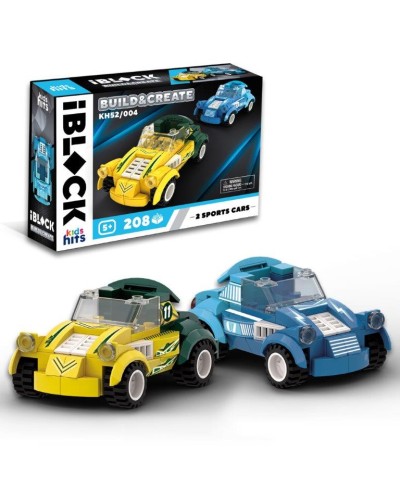 Конструктор « Мегакари» на 208 деталей, у коробці 24х6х16 см, IBLOCK JUNIOR