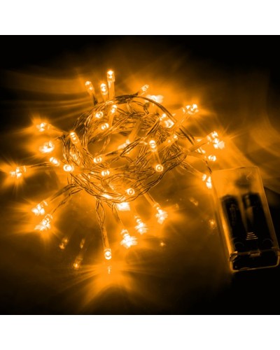 Електрогірлянда «Нитка» 2,8 м на 41 LED-лампочку жовта на 1 статичний режим, на батарейках, Yes! Fun