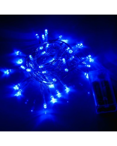 Гірлянда - нитка 2,8 м на 41 LED-лампочку синя на 1 статичний режим, на батарейках, Yes! Fun