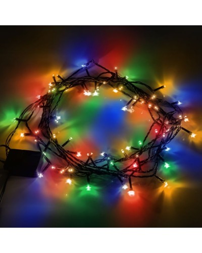 Електрогірлянда «Нитка» 4,9 м на 70 LED-лампочок різнокольорова на 8 режимів мерехтіння, Yes! Fun