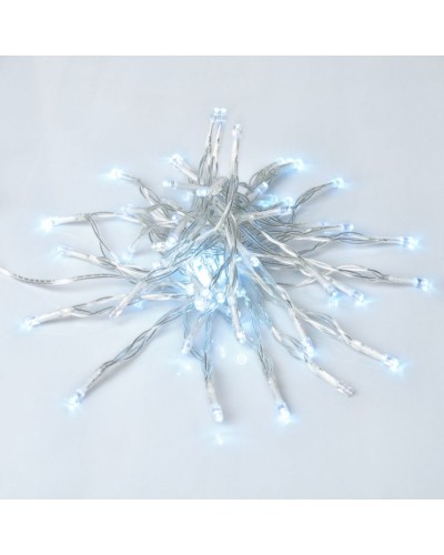 Гірлянда - нитка 4,9 м на 70 LED-лампочок холодно-біла з USB на 8 режимів мерехтіння, Yes! Fun