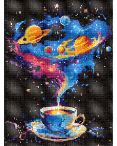 Набір з алмазною мозаїкою «Космічний вихор» з АВ стразами 30х40 см, ТМ Ідейка