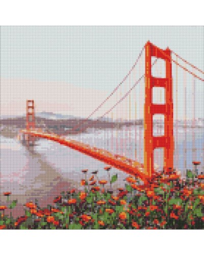 Набір з алмазною мозаїкою «Ранковий Сан-Франциско» 40х40 см, ТМ Ідейка