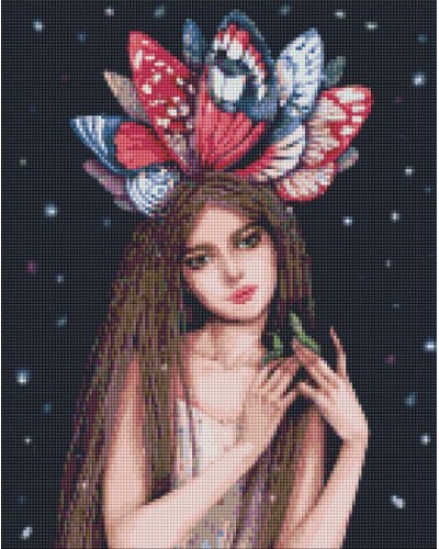 Набір з алмазною мозаїкою «Барви метеликів» 40х40 см, ТМ Ідейка