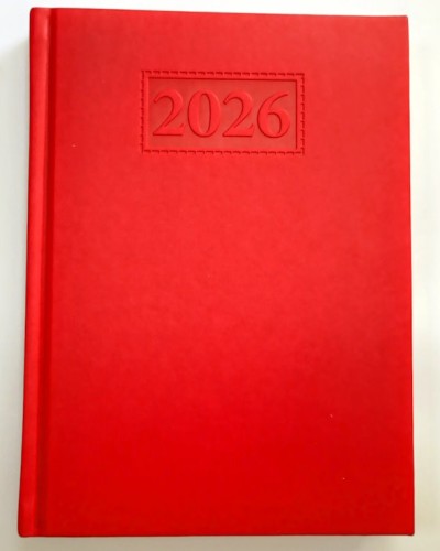 Щоденник датований «GENTLE 2026» A5 на 336 сторінок з обкладинкою зі шкірзаму, червноний, ТМ Buromax