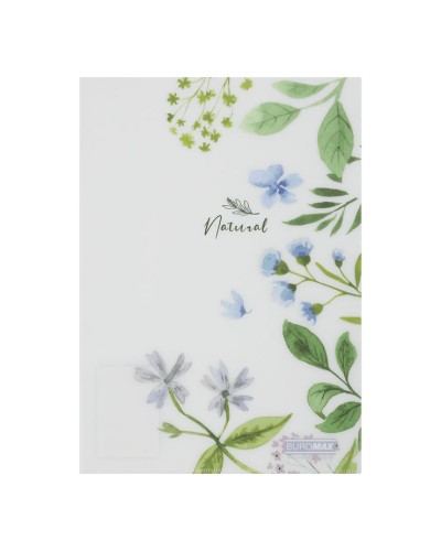 Папка-куточок «ARABESKI» А4 з матового напівпрозорого пластику, блакитна, ТМ Buromax