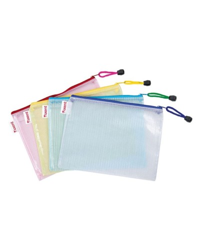 Папка на блискавці В5 прозора, в асортименті, ТМ Axent