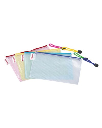 Папка-конверт DL на блискавці прозора, в асортименті, ТМ Axent