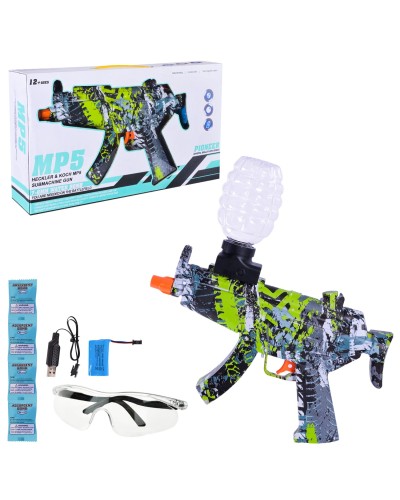 Іграшковий автомат на акумуляторі з аксесуарами, стріляє гелевими кулями, на батарейці, в асортименті, у коробці 36,5х7,2х20,2 см
