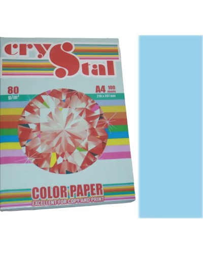 Папір кольоровий А4 100 аркушів 80 г/м2, пастель блакитний, SPECTRA COLOR