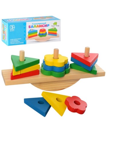 Геометрика «Балансир» з 12 фігур, у коробці 21х9х6 см