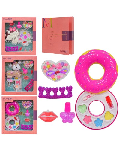 Набір дитячої косметики: тіні, помада, лаки, аксесуари, в асортименті, у коробці 25,5х27,5х5 см