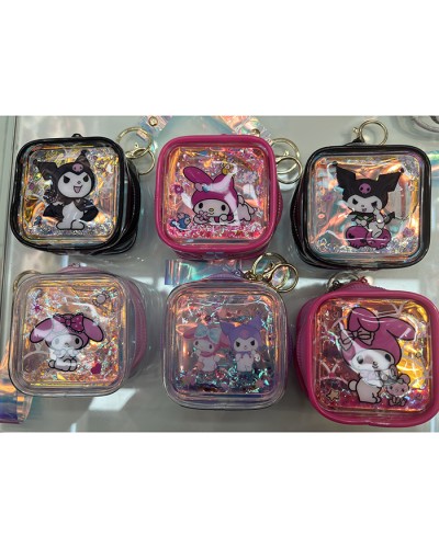 Гаманець «KR» 8х8х3 см на 1 відділення на застібці-блискавці з брелоком 16 см, в асортименті, у пакеті