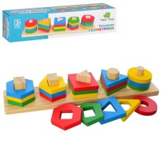 Геометрика «Кольорова» основа 30 см та 20 фігур, у коробці 33х7х6 см.