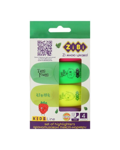 Набір з 4-x текст-маркерів «Tutti-Frutti» у коробці