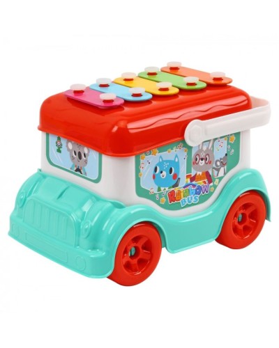 Автобус «Ксилофон» 112,5х17,5х13,5 см з паличками, у сітці, ТМ Технок