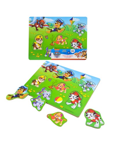 Пазли «Paw Patrol» з 7 вкладишів, під слюдою 30х22х1,5 см, KidsHits