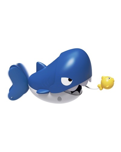 Іграшка для купання «Кит» 10 см заводна з рибкою, у коробці 11,5х7х7 см