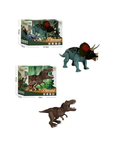 Динозавр від 28 см зі звуком, ходить, на батарейці, в асортименті, у коробці 22,5х20,5х12 см