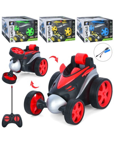 Машинка 13 см трюкова р/к на акумуляторі зі світлом та USB, в асортименті, у коробці 16х12х11,5 см