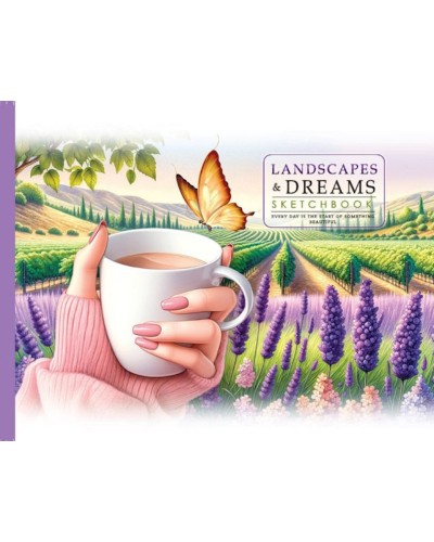 Скетчбук 20х14,5 см на 24 аркуші з офсетним папером 100 г/м2 та твердою ламінованою обкладинкою, ТМ Мандарин