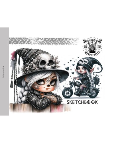 Скетчбук 20х14,5 см на 24 аркуші з офстним папером 100 г/м2 та твердою ламінованою обкладинкою, ТМ Мандарин