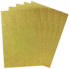 Фоаміран А4 1,3 мм з глітером жовтий, 5 аркушів, ТМ Мандарин