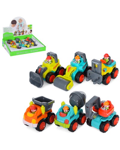 Будтехніка 8 см з рухомими деталями, в асортимені, 6 видів у дисплеї 26х18х6,5 см