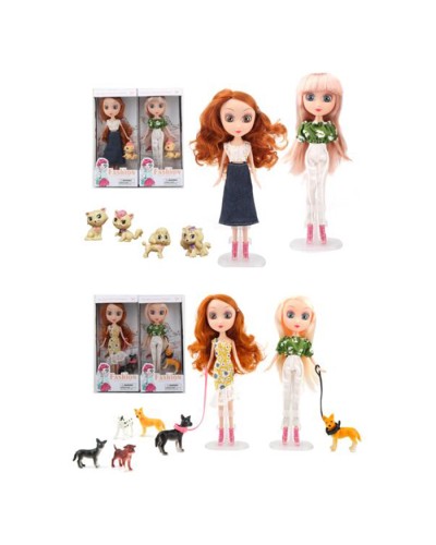 Лялька 25 см з фігуркою тварини, в асортименті, у коробці 12х27х5,5 см