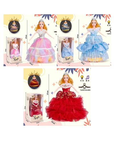 Лялька 26 см музична зі світлом та шарнірними руками, їздить, танцює, на батарейці, в асортименті, у коробці 13х27х13 см