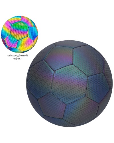 М'яч футбольний 5 розміру з TPU 3,5 мм вагою 380-400 г зі світловідбивним ефектом, у пакеті