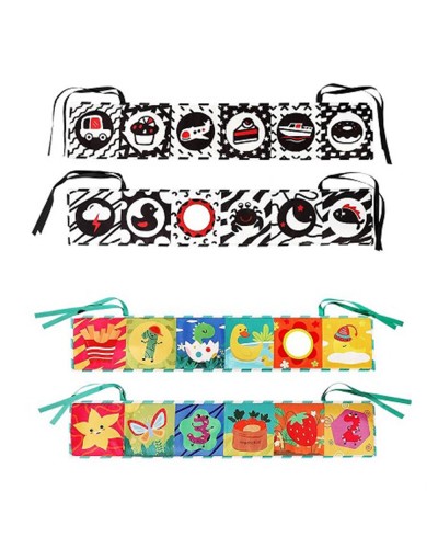 Підвіска на ліжечко 76х14 см двостороння з зеркалом на зав'язках, в асортименті 21х16х3 см