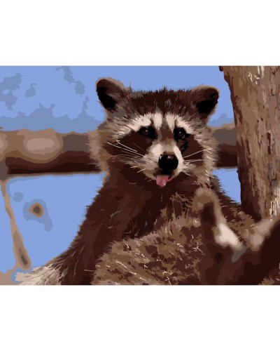 Картина за номерами «Смішний єнотик» 40х50 см, ТМ Strateg
