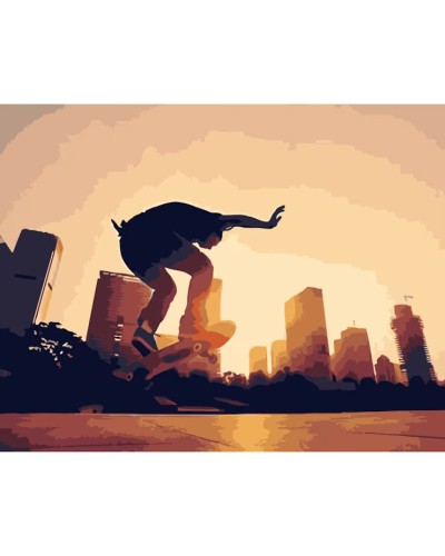 Картина за номерами «Паркур на фоні » 40х50 см, ТМ Strateg