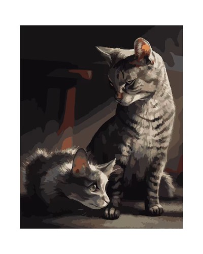 Картина за номерами «Кіт-вожак» 40х50 см, ТМ Strateg